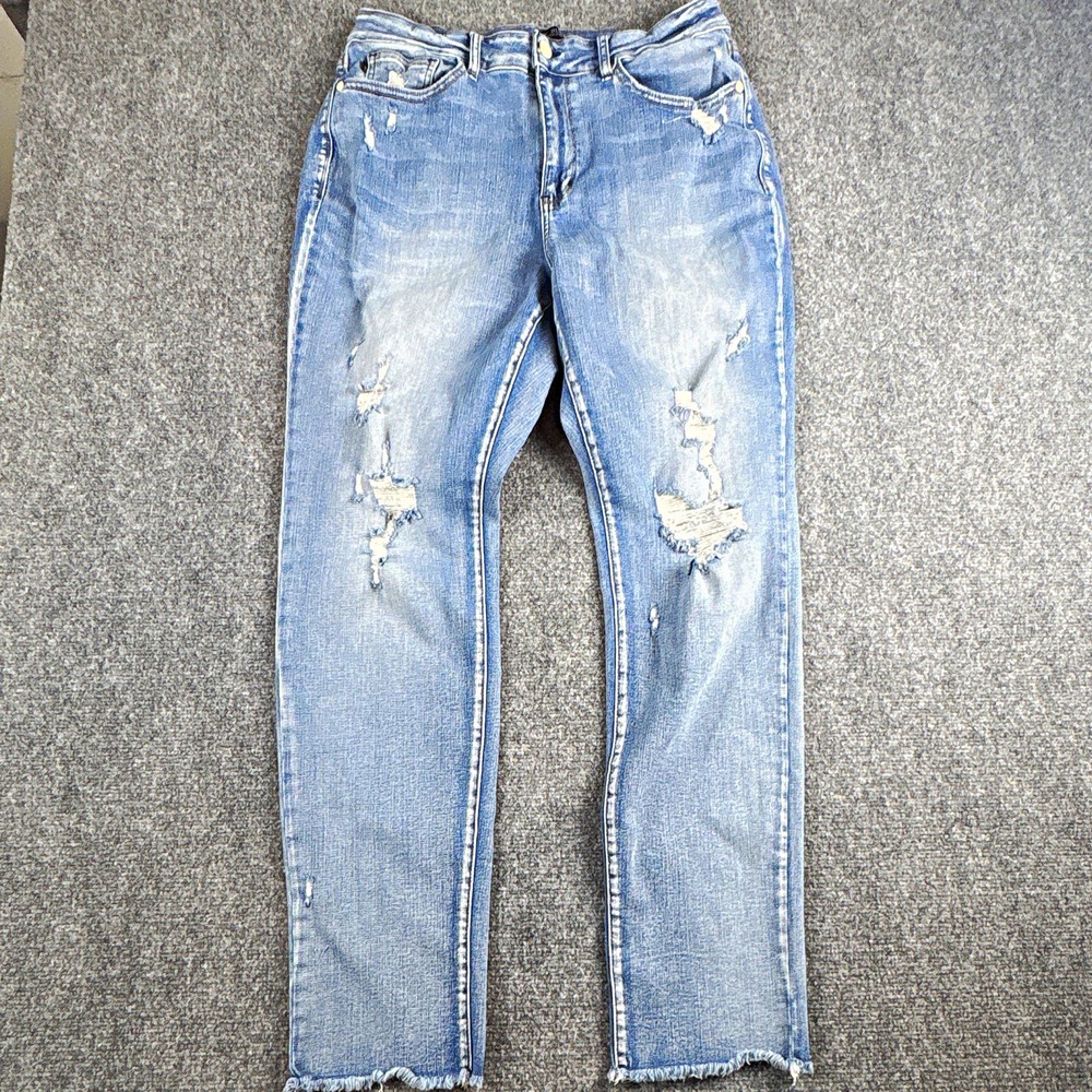 Judy Blue Women's Plus Size 16W Boyfriend Jeans Distressed Light Wash JB88440